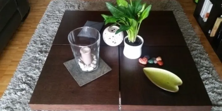 Table basse carrée noire