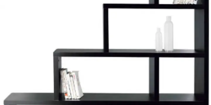 Bibliothèque / Étagère noire: 4 niveaux