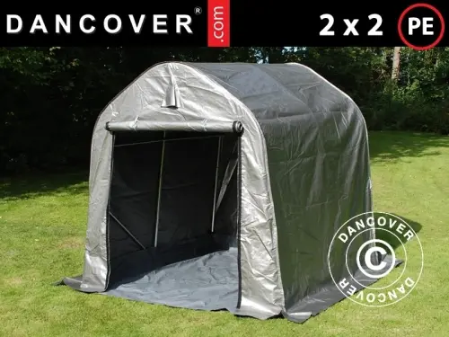 Lagerzelt PRO 2x2x2m PE, mit Bodenplane, Grau à Zurich