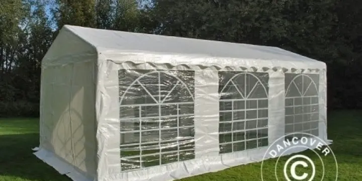 Partyzelt PLUS 4x6m PE, Weiß