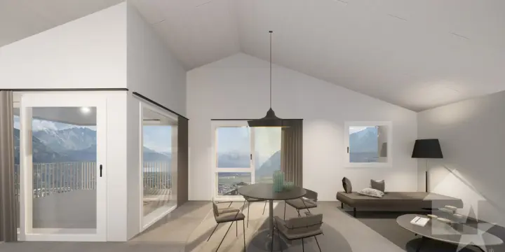 Appartement 4,5 pces de 128m2 avec jardin de 169m2 et 2 places de parc