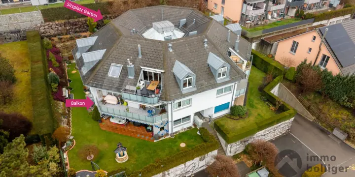 Stadtnahes Unikat - Oktagon mit Balkon und Garten