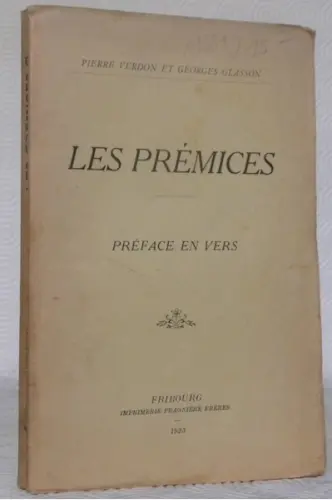Les prémices. Préface en vers. à Russy