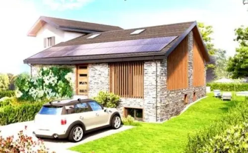 Maison de charme neuve avec jardin, parkings et belle vue à Grimisuat