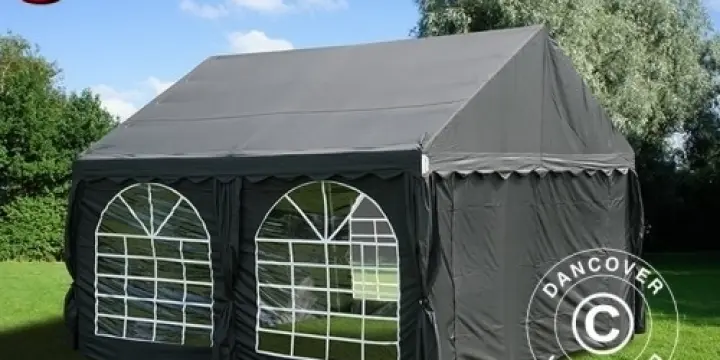 Partyzelt UNICO 4x4m, Schwarz