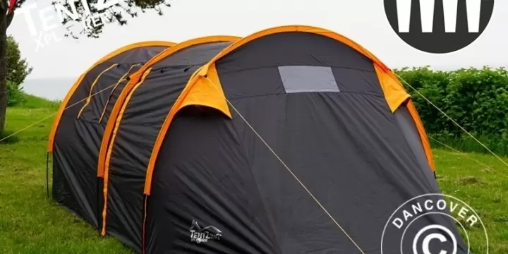 Campingzelt, TentZing® Tunnel, 4 Personen, orange/dunk
