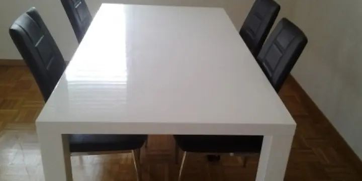 table blanc laquer 