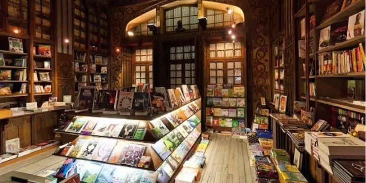 Le vendeur dans la librairie