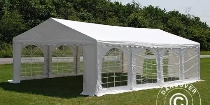 Partyzelt Original 6x8m PVC, Weiß