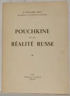 Pouchkine et la réalité russe.