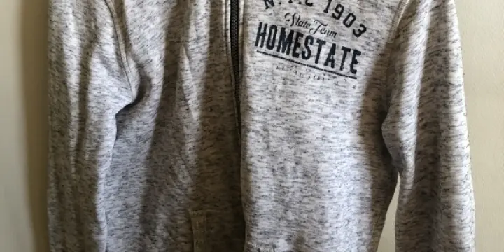 Gilet gris à capuche -158 - 164 cm - 13-14 ans