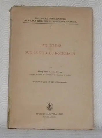 Cinq études sur le test de Rorschach.