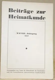 BEITRÄGE ZUR HEIMATKUNDE. Herausgegeben vom Verein für Heimatkunde des Sensebezirk und der… à Russy
