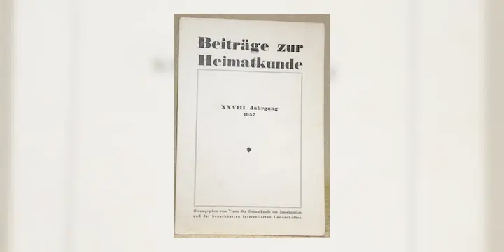 BEITRÄGE ZUR HEIMATKUNDE. Herausgegeben vom Verein für Heimatkunde des Sensebezirk und der…
