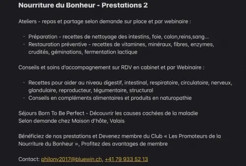 Promoteurs/Promotrices de la Nourriture du Bonheur à Conthey