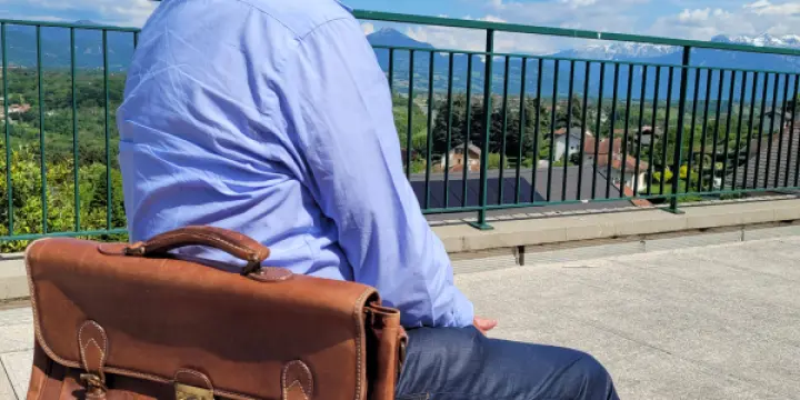 Porte document en cuir Bally