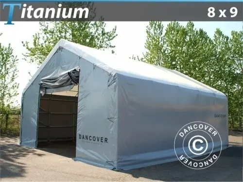 Lagerzelt Titanium 8x9x3x5m, Weiß / Grau à Zurich