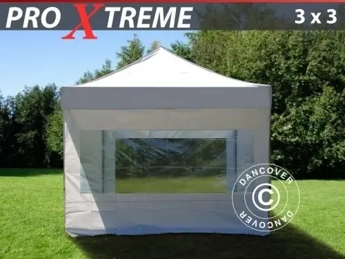 Faltzelt FleXtents Xtreme 3x3m Weiß, mit 4 wänden à Zurich