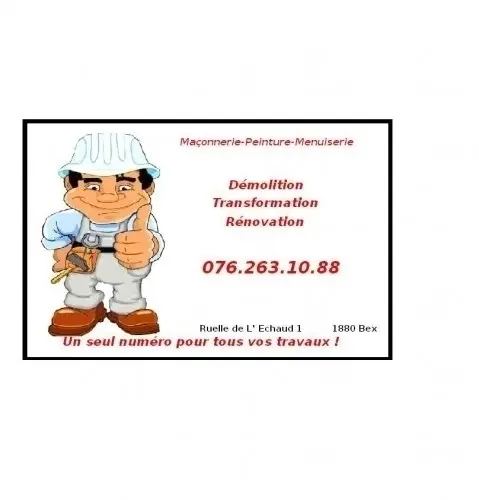 Travaux Peinture- Maçonnerie- Menuiserie à bex