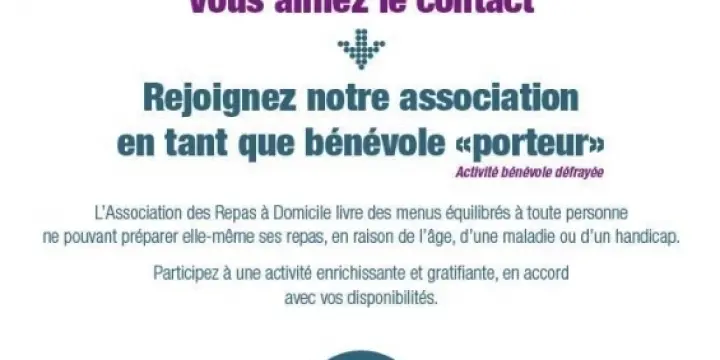 Bénévoles - Livraison de repas défrayé