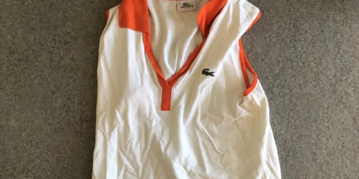 T-shirt blanc et orange Lacoste sport taille 44