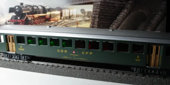 Hag H O Voiture passagers CFF 2.cl porte dorée, sans bte -2-