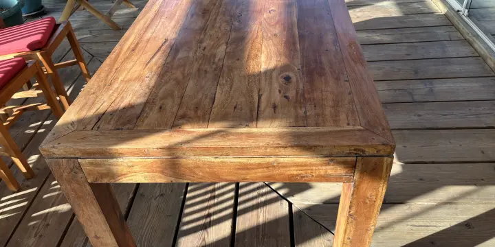 Table en tek 90  x 180,5 x 77,5 cm