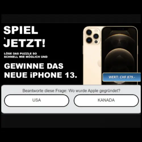 Gagner iPHONE13 à Geneve
