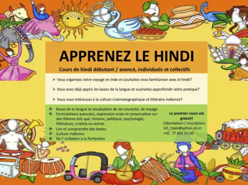 Cours de langue hindi et la culture indienne à lausanne