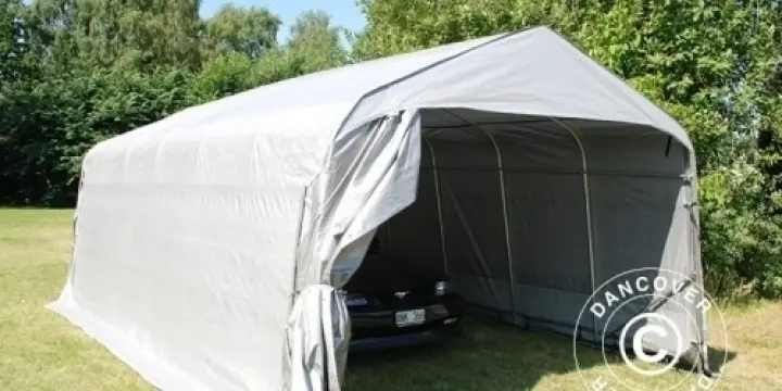 Zeltgarage PRO 3,6x7,2x2,68m PVC, Grau