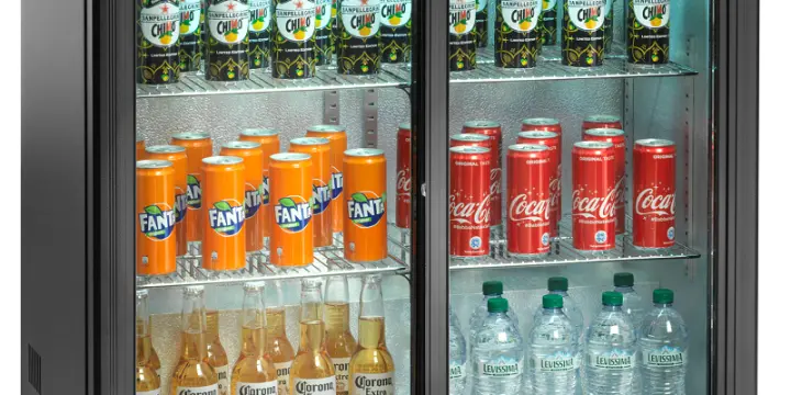 Réfrigérateur à boissons à 2 portes coulissantes 900